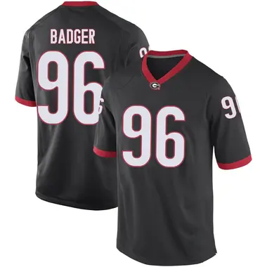 Black Liam Badger Men's Georgia Bulldogs Football College Jersey - Replica