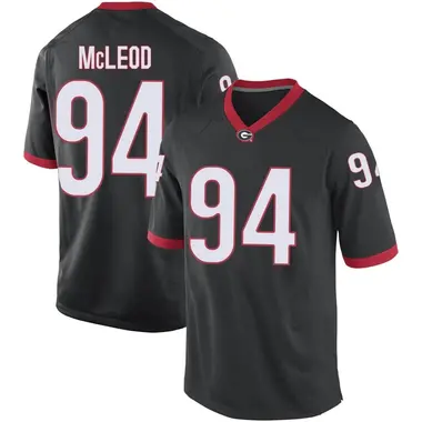 Black Xzavier McLeod Youth Georgia Bulldogs Football College Jersey - Game