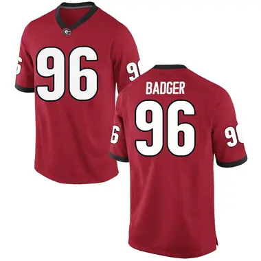 Red Liam Badger Men's Georgia Bulldogs Football College Jersey - Game