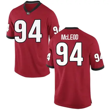 Red Xzavier McLeod Youth Georgia Bulldogs Football College Jersey - Game